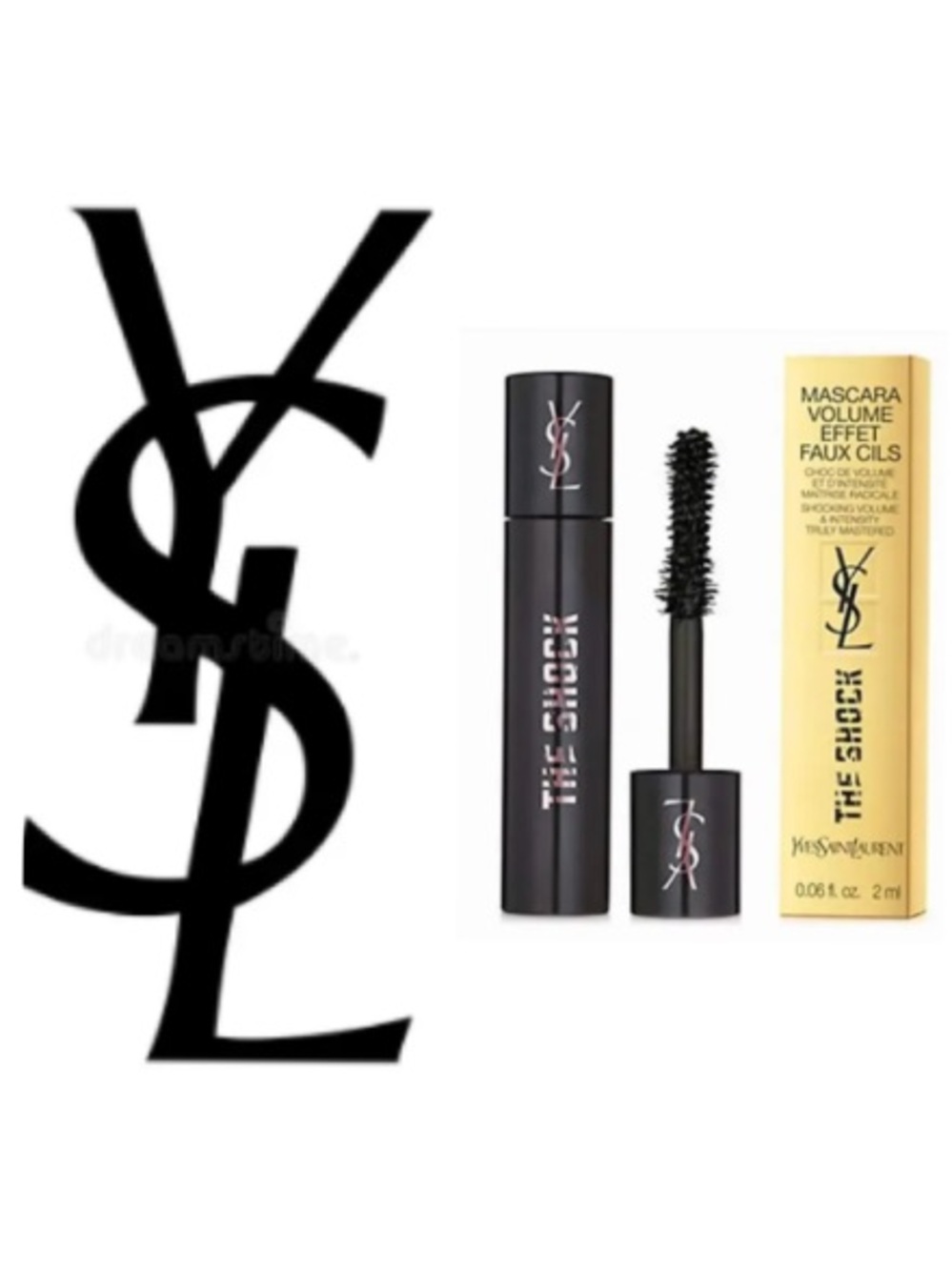 NEW!  Yves Saint Laurent YSL The Shock Volumizing Mascara Asphalt Black 0.06 oz